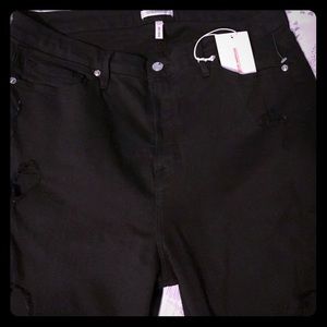 Good American Black Ripped Jeans